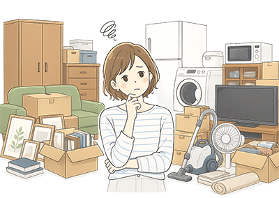荷物が多すぎて自分では片付けられない