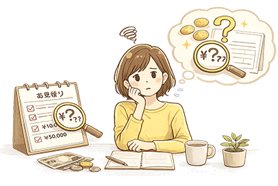 費用がどれくらいかかるか不安