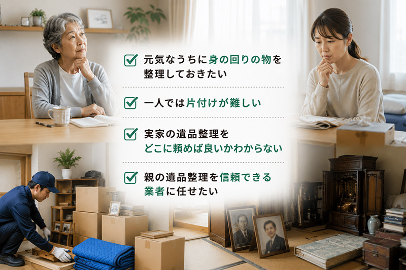 立川市の遺品整理・生前整理のお悩み