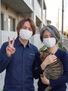 三鷹市の生前整理 K様とカイケツホームスタッフ