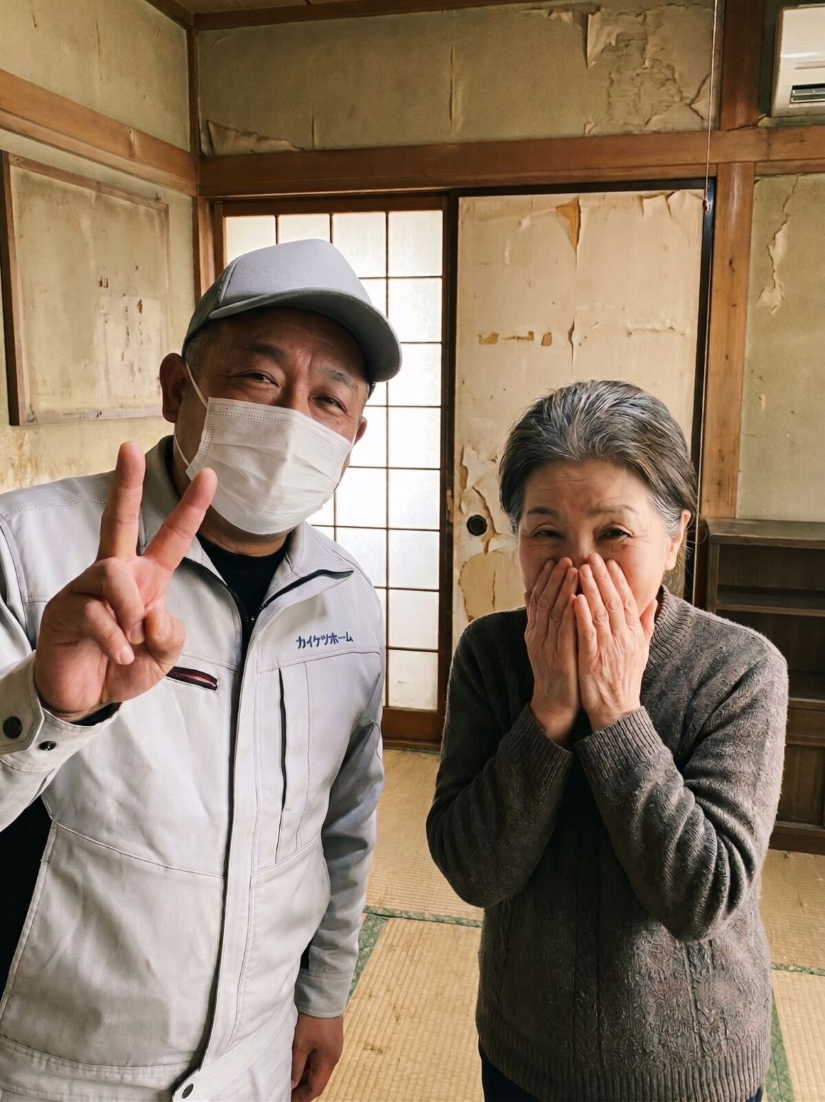日野市の遺品整理 K様とカイケツホームスタッフ