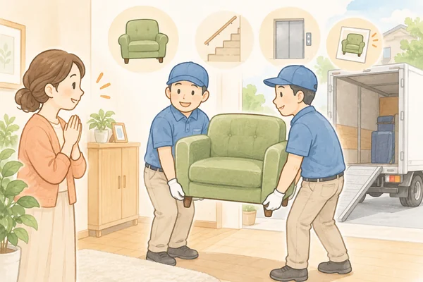 不用品回収は1点だけでも依頼できますかを解説するイラスト