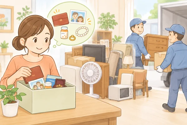 不用品回収を頼む前に、分別しておく必要はありますかを解説するイラスト