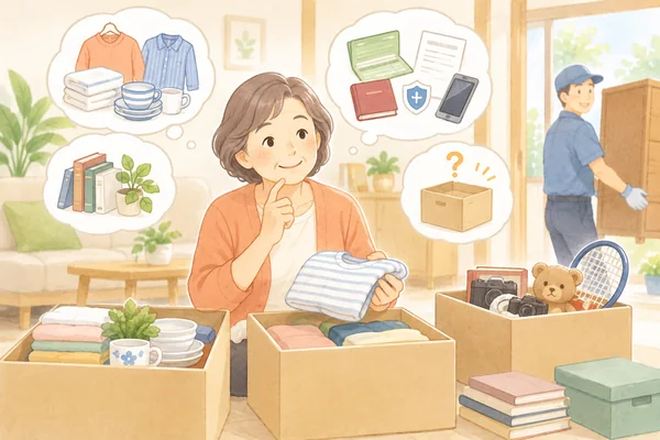 生前整理は何から始めればよいですかを解説するイラスト